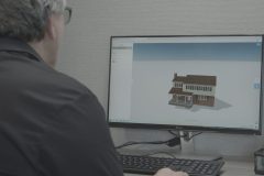 Computer render of a house and new roof